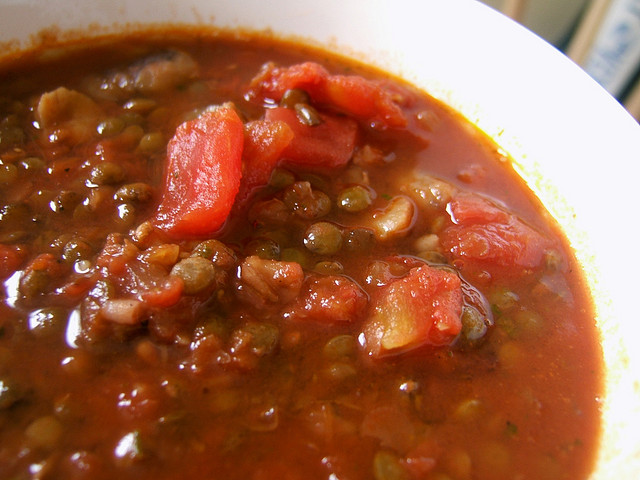 Le lenticchie con pomodoro con la ricetta per il Bimby