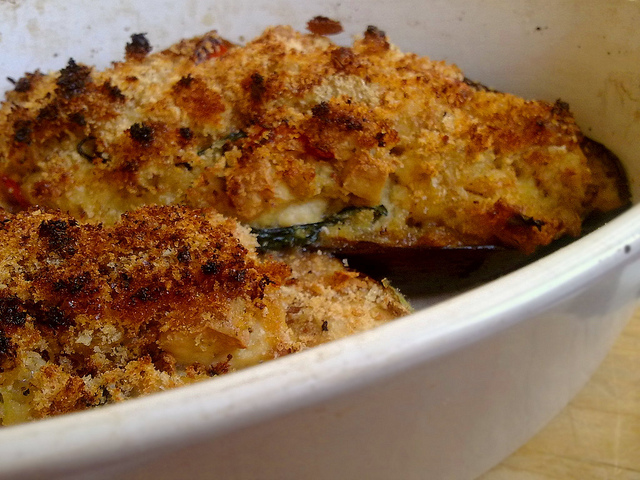 Melanzane con tofu al forno con la ricetta vegana