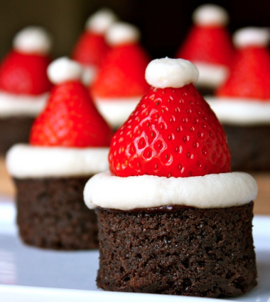 I brownies di Babbo Natale da preparare per i bimbi