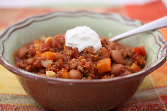 Il chili vegetariano nella ricetta facile da fare