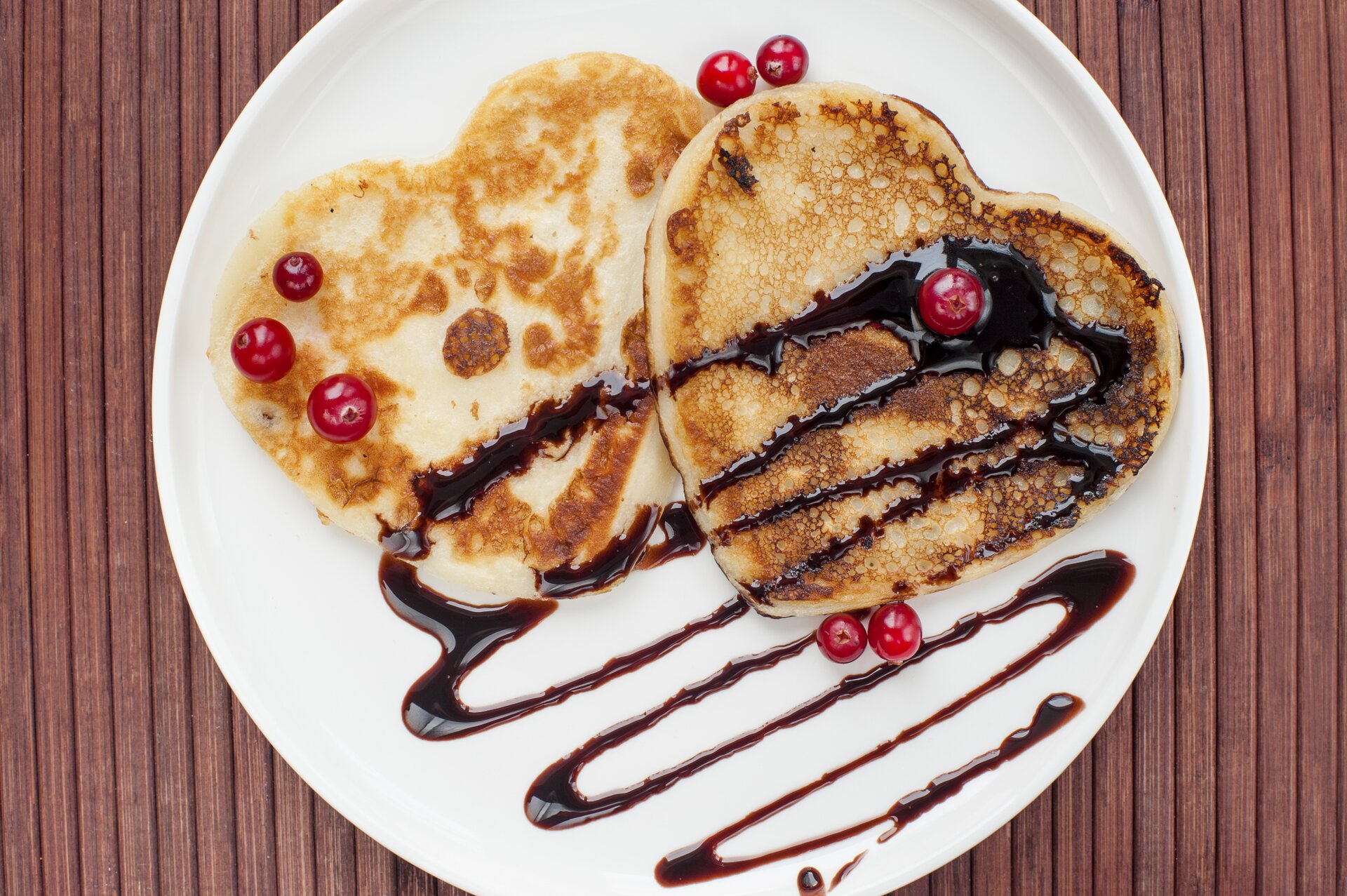 I pancake per San Valentino per una colazione romantica