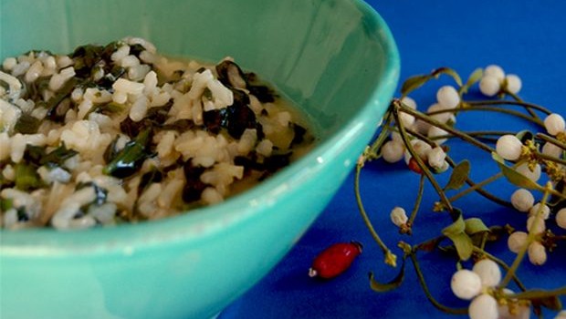 Riso integrale con spinaci con la ricetta leggera