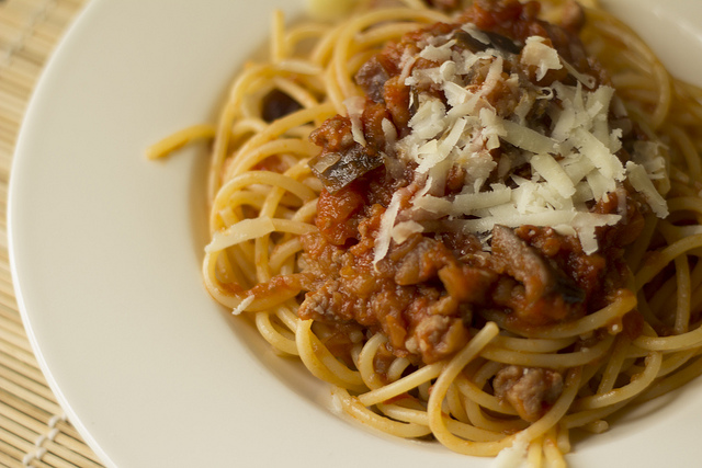 La pasta melanzane e pancetta da preparare con il Bimby