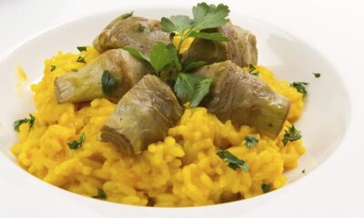 risotto ai carciofi e zafferano