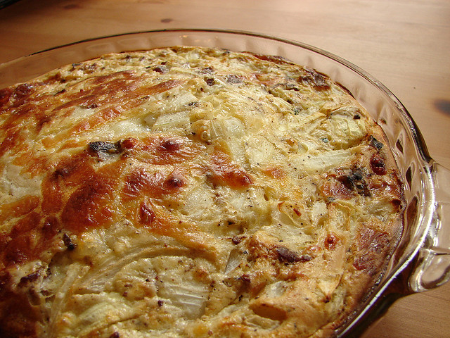 La torta salata con melanzane grigliate e ricotta