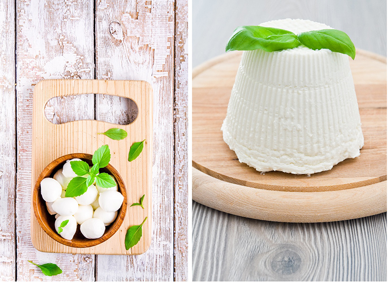 Meglio ricotta o mozzarella? Cosa scegliere se si è a dieta