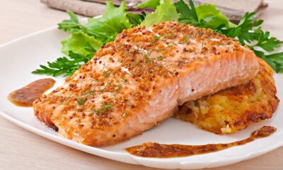 salmone gratinato alle erbe