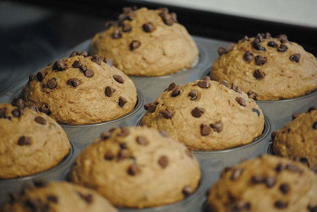 I muffin di kamut e cioccolato con la ricetta veloce