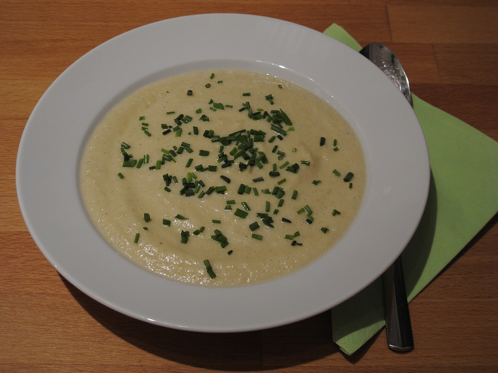 La zuppa di topinambur nella ricetta per il Bimby