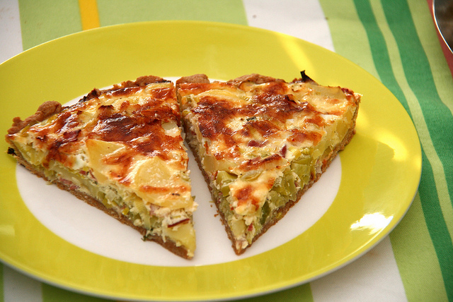 La torta porri e gorgonzola per una cena sfiziosa