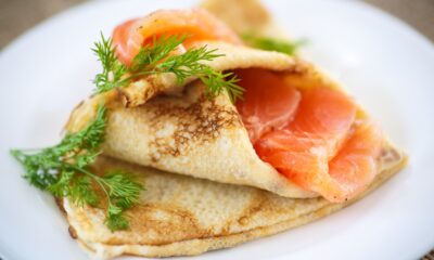 crepes con salmone e zucchine