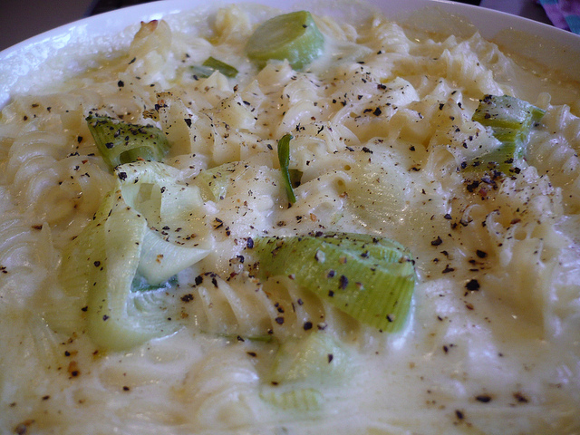 La pasta ai porri e gorgonzola facile da preparare