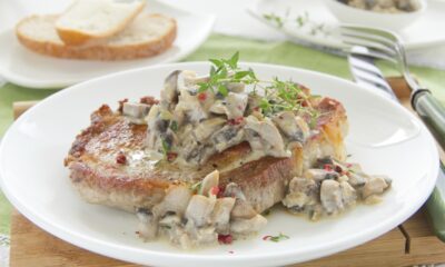 scaloppine di lonza con funghi