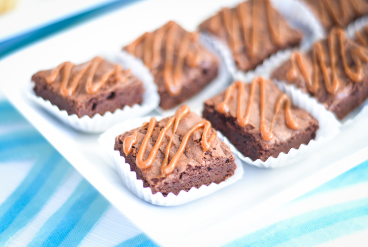 I brownies al cioccolato e caramello salato perfetti per la merenda