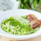 Il risotto con fave e pancetta con la ricetta per il Bimby