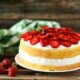 Torta di fragole e pan di Spagna