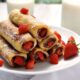 toast roll con fragole e nutella