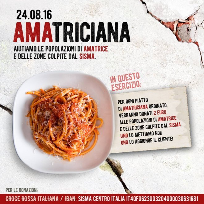Terremoto, una Amatriciana per Amatrice: le iniziative di Jamie Oliver, ristoranti italiani e sui social
