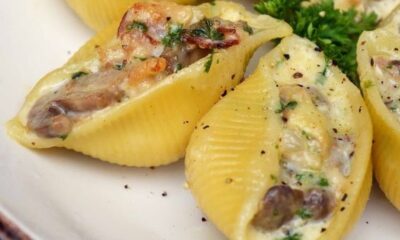 I conchiglioni ripieni di funghi e philadelphia per il pranzo della domenica