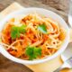 pasta con peperoni e tonno e panna