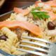 penne con salmone e funghi