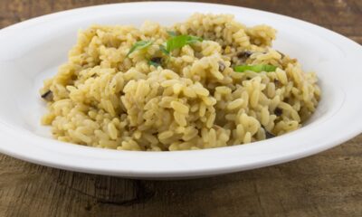 risotto con porri, patate e speck