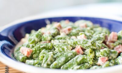 Spatzli con panna e prosciutto