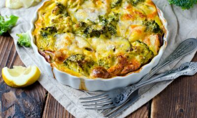 broccoli al forno con la mozzarella
