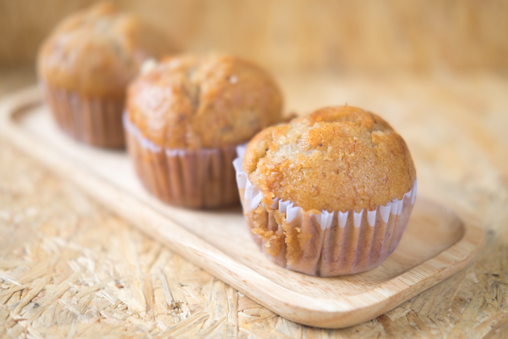 I muffin alla banana con cuore di nutella con la ricetta irresistibile