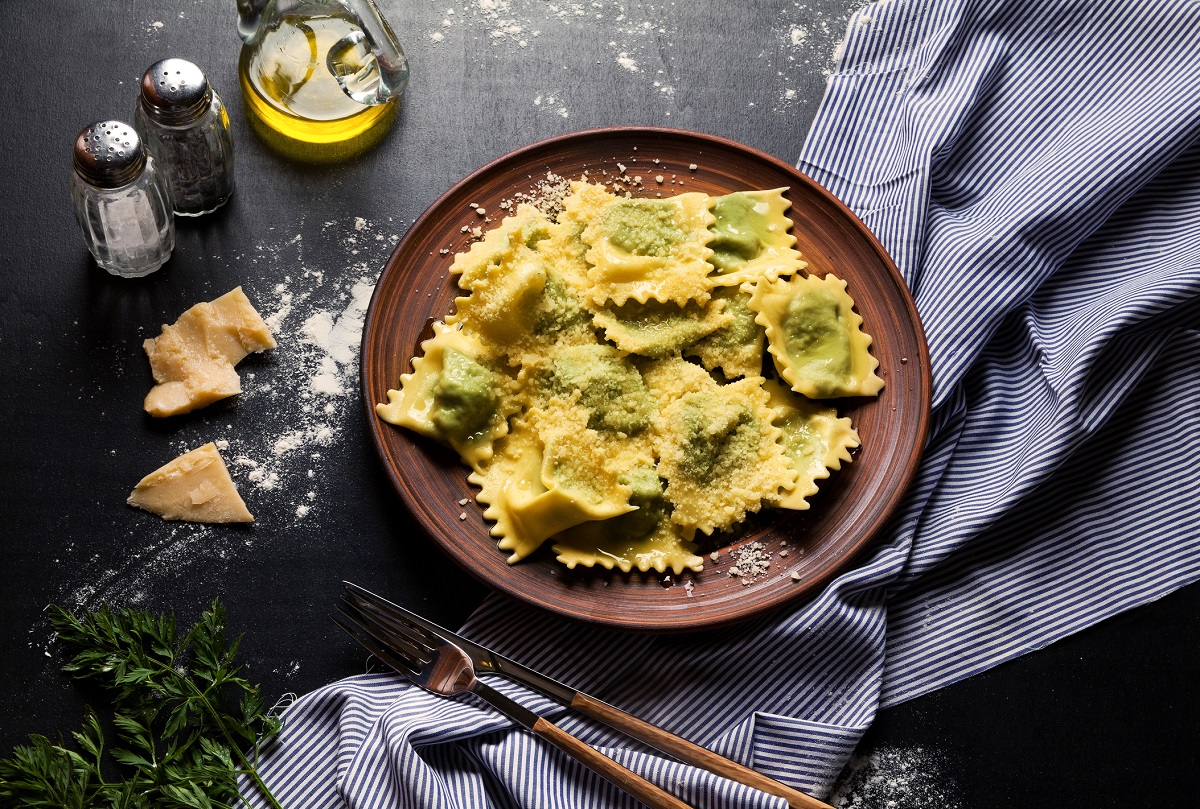 I ravioli ripieni di gorgonzola e pere per il pranzo di Natale