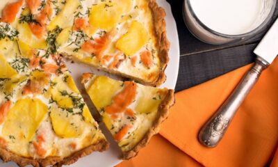 torta salata salmone affumicato e patate