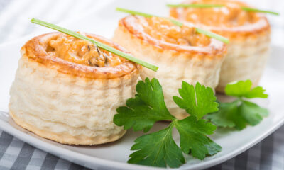 Vol-au-vent alla crema di zucca.