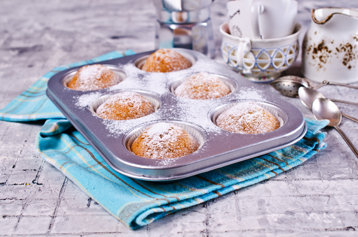 I muffin con farina di riso e yogurt per la colazione