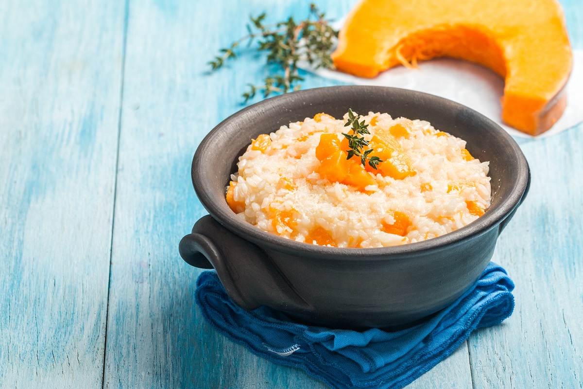 Il risotto con zucca e gorgonzola per pranzi speciali