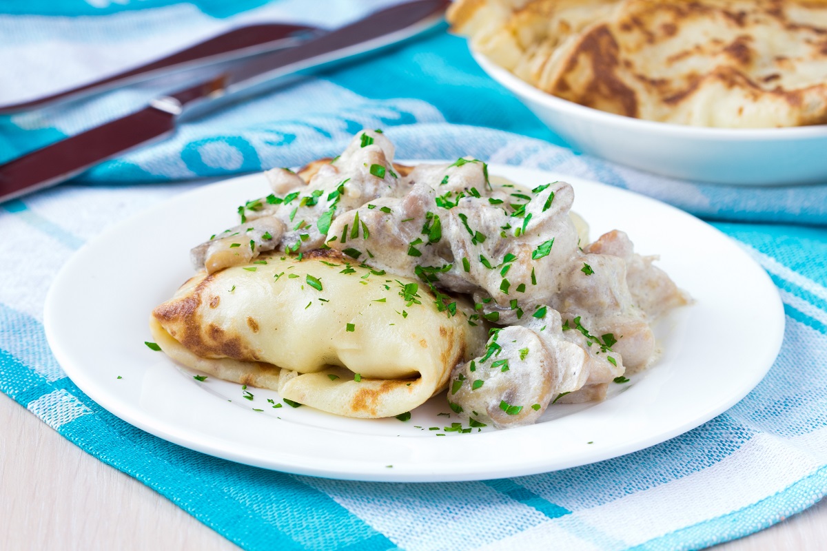 Le crepes alla valdostana con i funghi, un piatto unico e delizioso