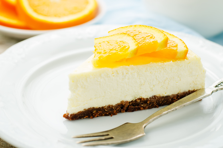 La ricetta della cheesecake all&#8217;arancia senza cottura