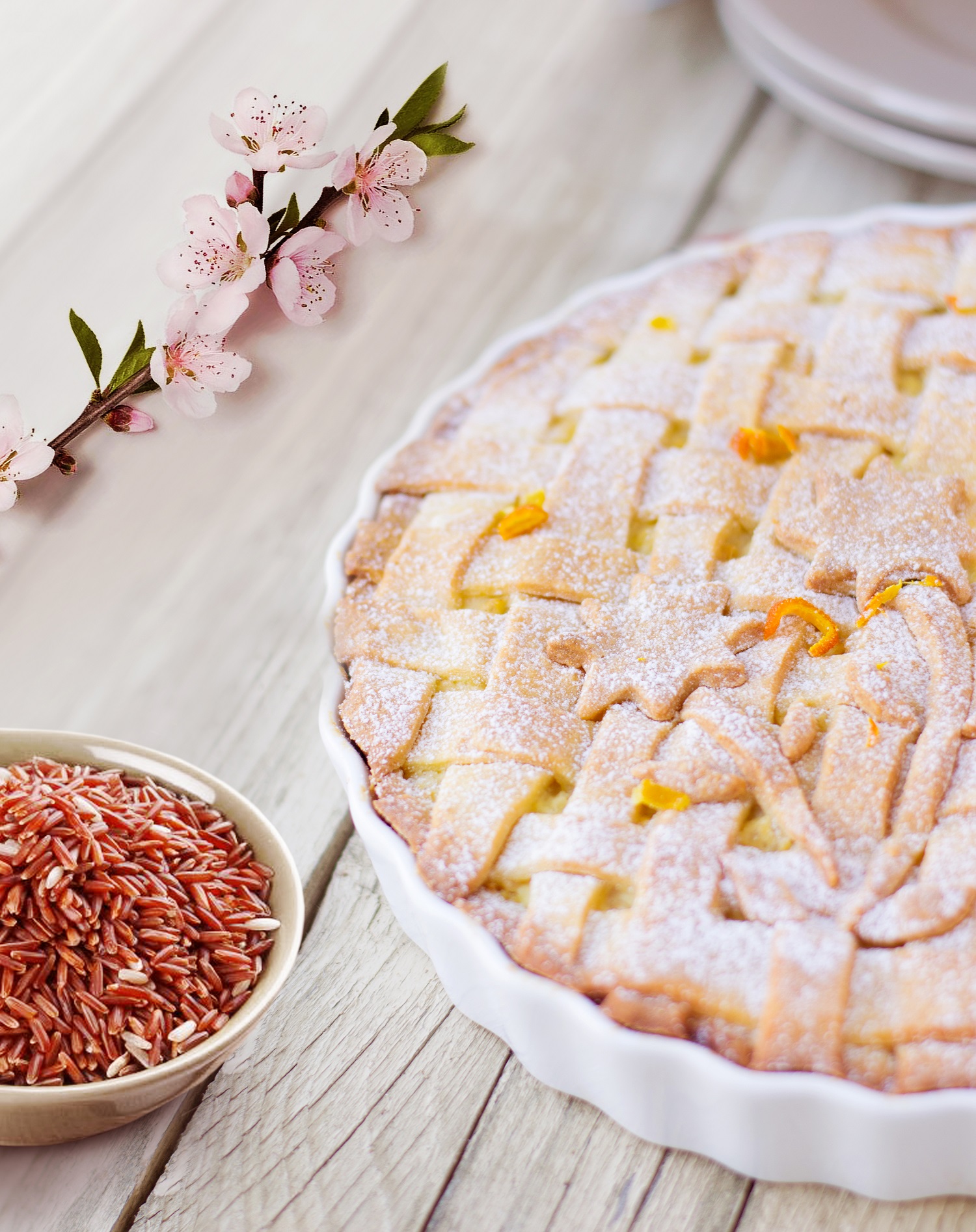 Pasqua, la ricetta della pastiera con cuore di riso rosso