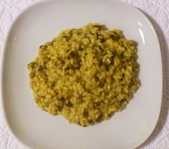 Il risotto con carciofi e piselli da preparare con il Bimby