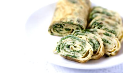 frittata arrotolata con spinaci