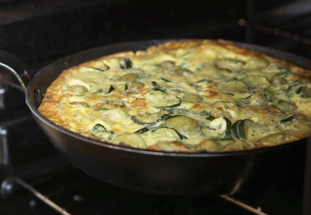 La frittata al forno con la menta con la ricetta veloce