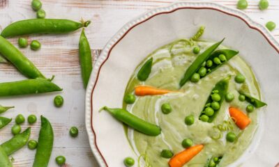 zuppa di piselli freschi