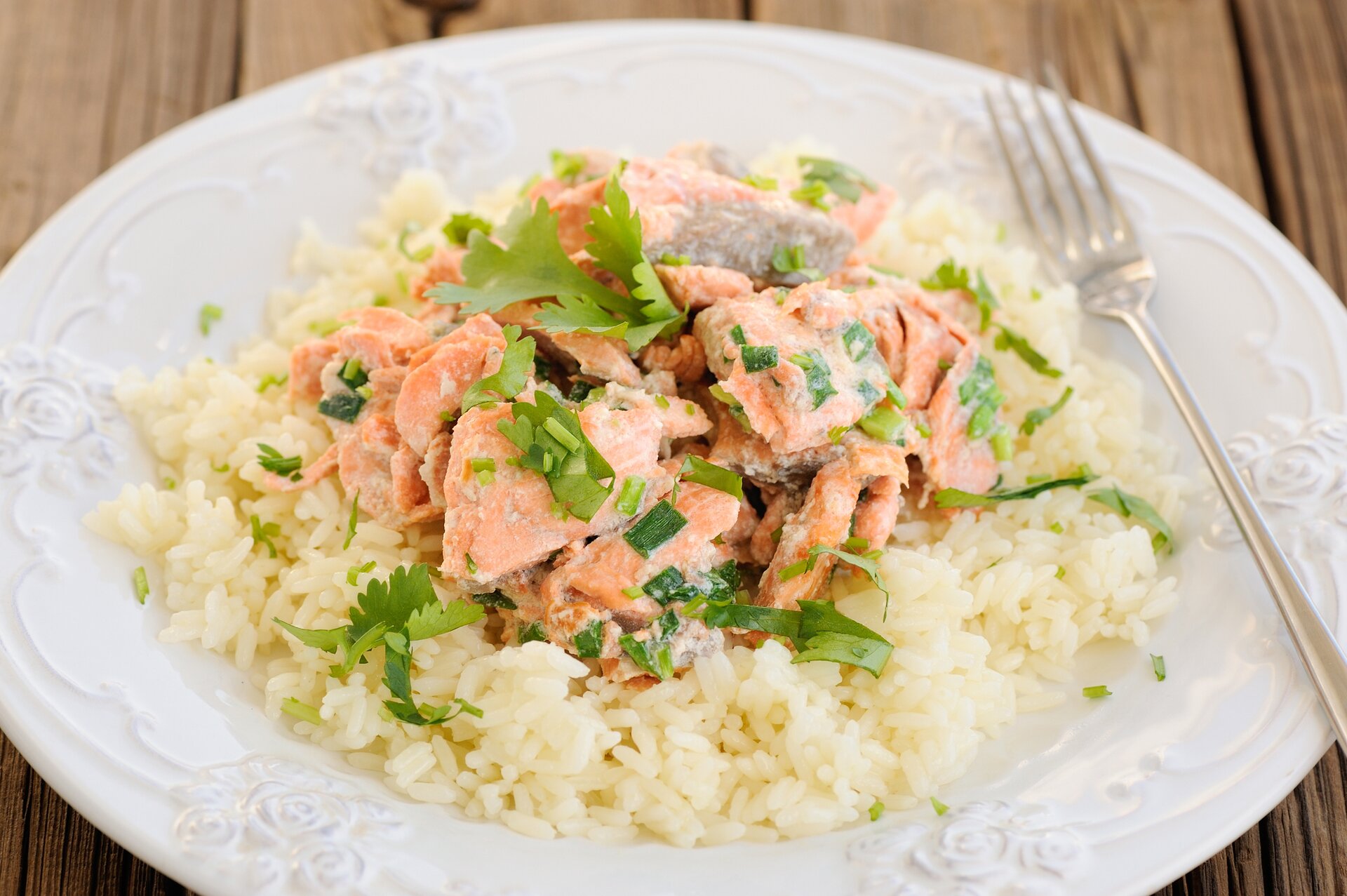 La ricetta del risotto con zenzero e salmone