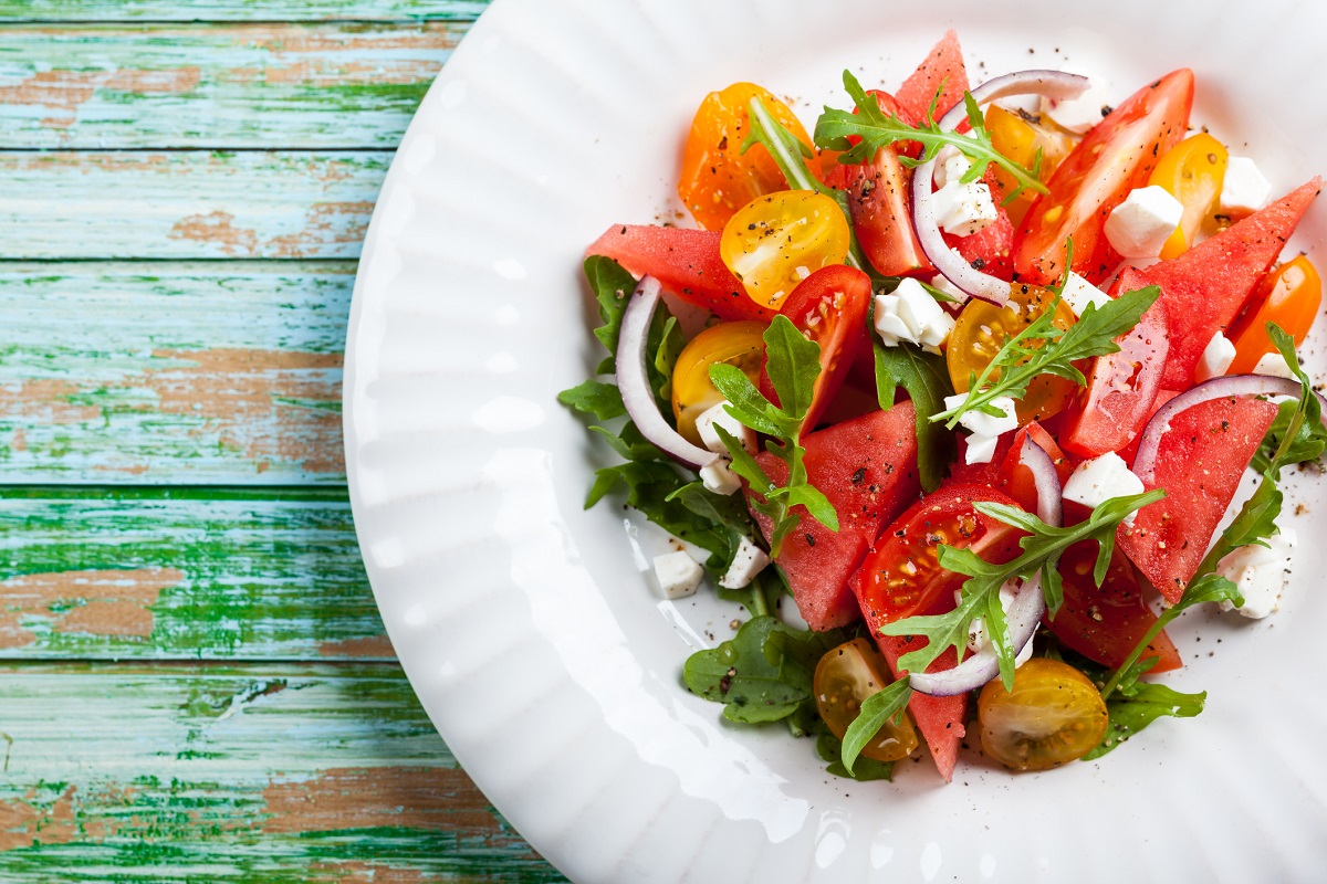 La ricetta golosa dell&#8217;insalata di cocomero, formaggio e lime