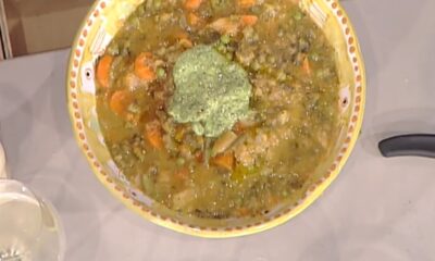 minestrone di verdure con il pesto