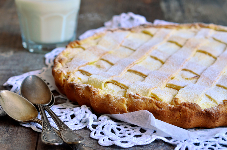 La crostata di ricotta e mascarpone per il dessert di fine pasto