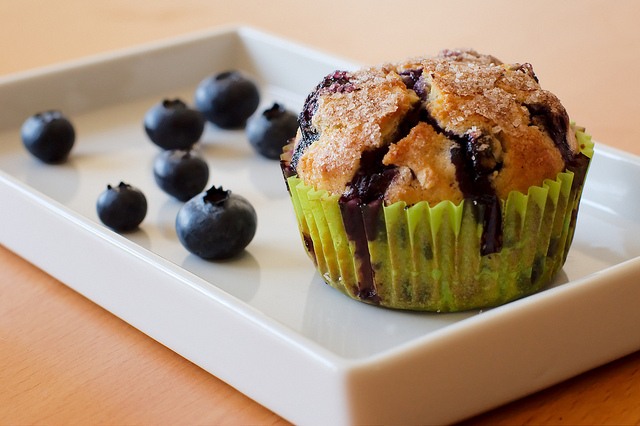 Muffin ai mirtilli, la ricetta originale americana