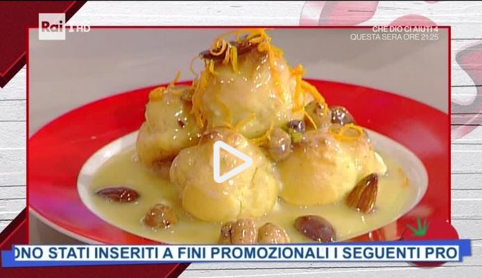 La video ricetta della piramide di bigné al mandarino della Prova del Cuoco