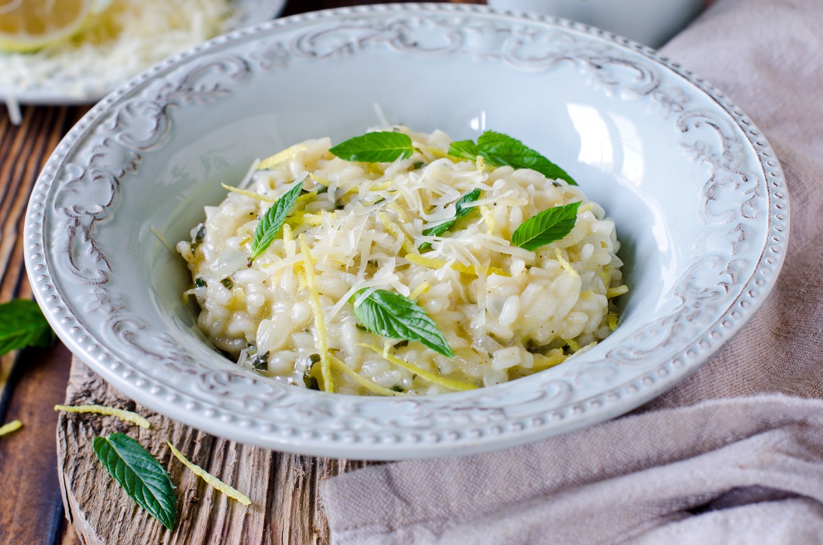 Il risotto con limone e menta da fare con il Bimby