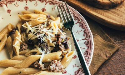 Pasta con radicchio e verza