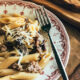 Pasta con radicchio e verza